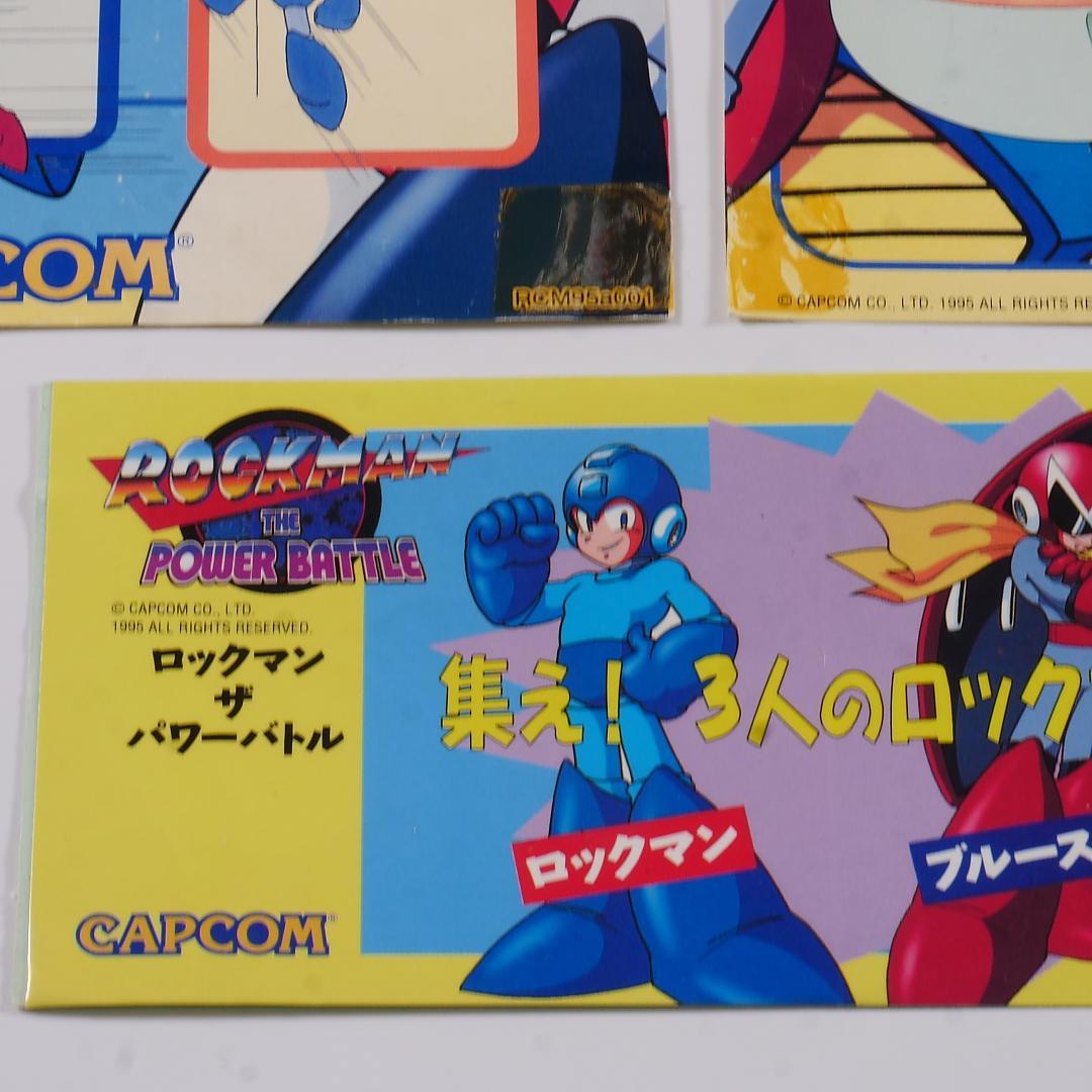 ■純正インスト+取扱説明書+帯1本　ロックマン　ザ・パワーバトル　CAPCOM