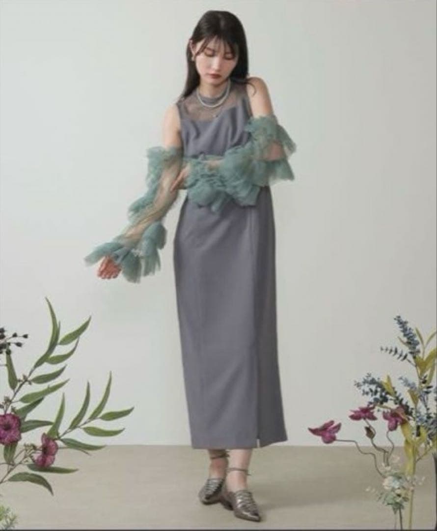 kana、ANDRESD チュールフリルスリーブ 2way ドレス