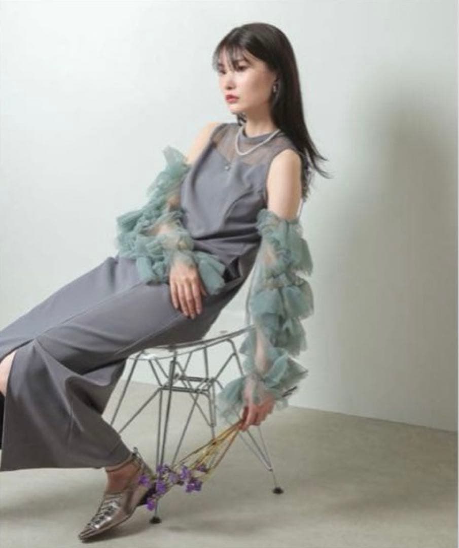 kana、ANDRESD チュールフリルスリーブ 2way ドレス