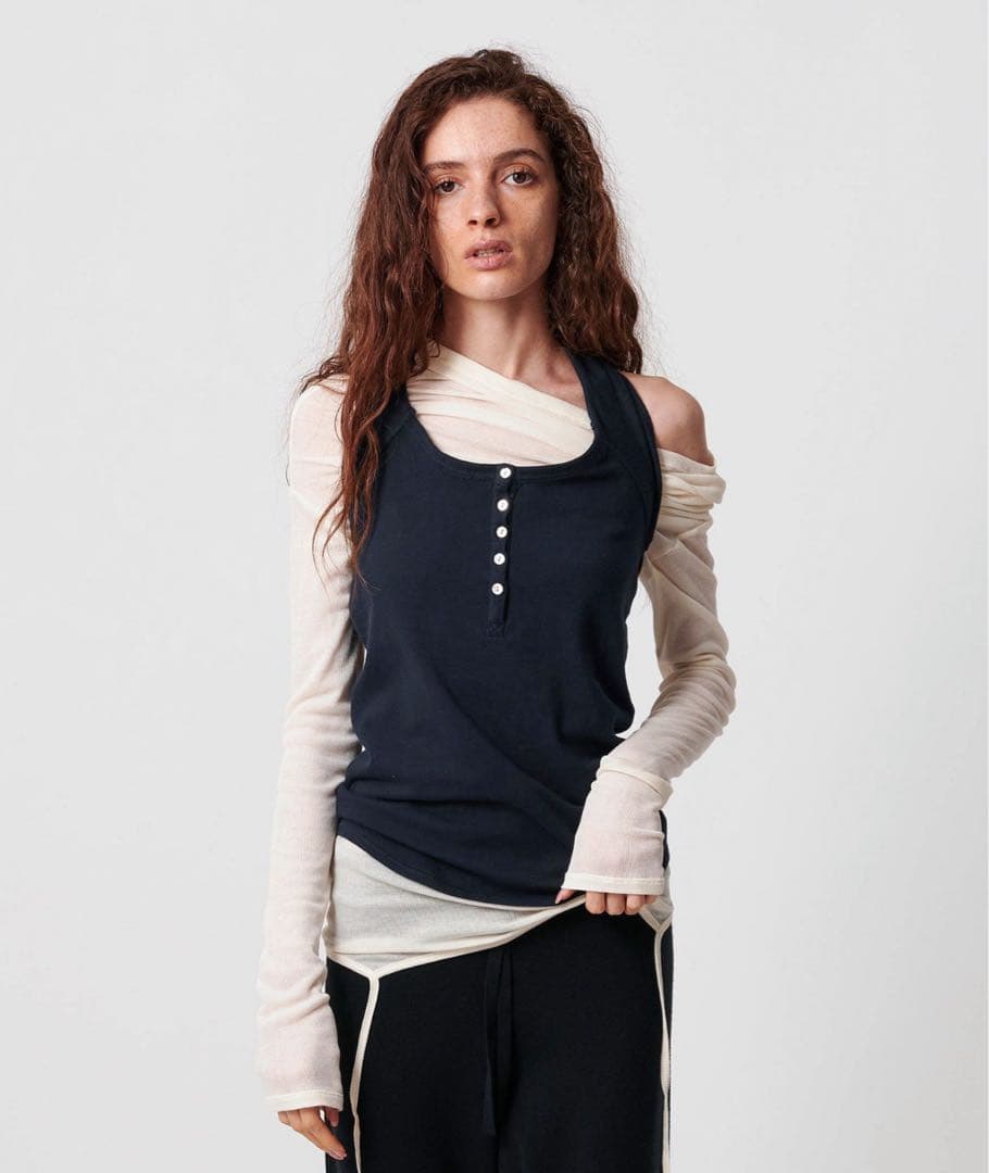 ＜ATTISESSION＞ウラケ ホルターネック トップス