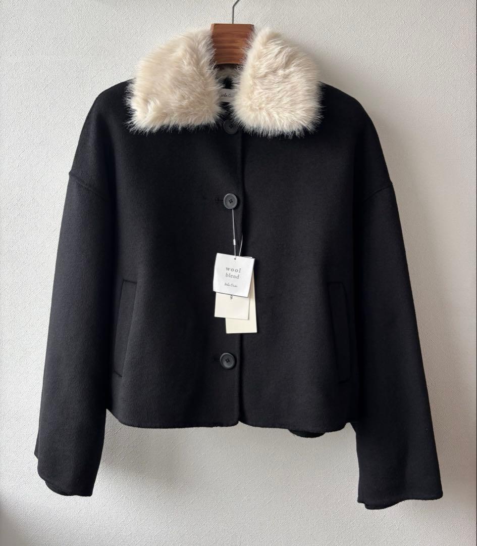 《新品タグ付き》ミラオーウェン 2wayファーカラーリバーショートコート