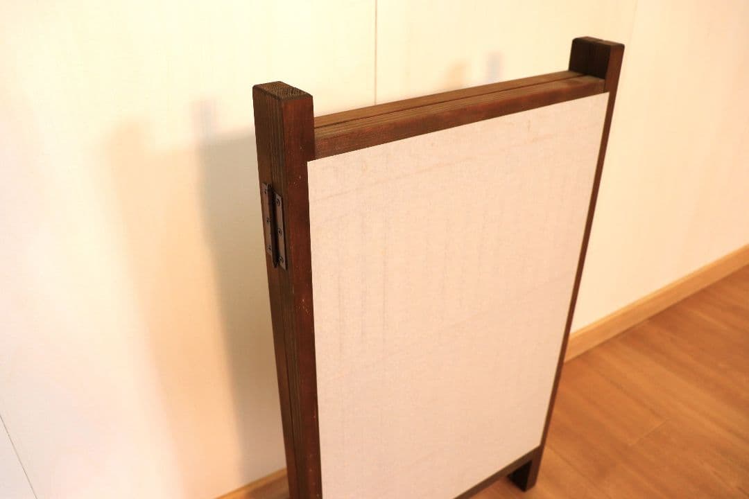 二面組子屏風　日本製　花台付き【一点物】未使用