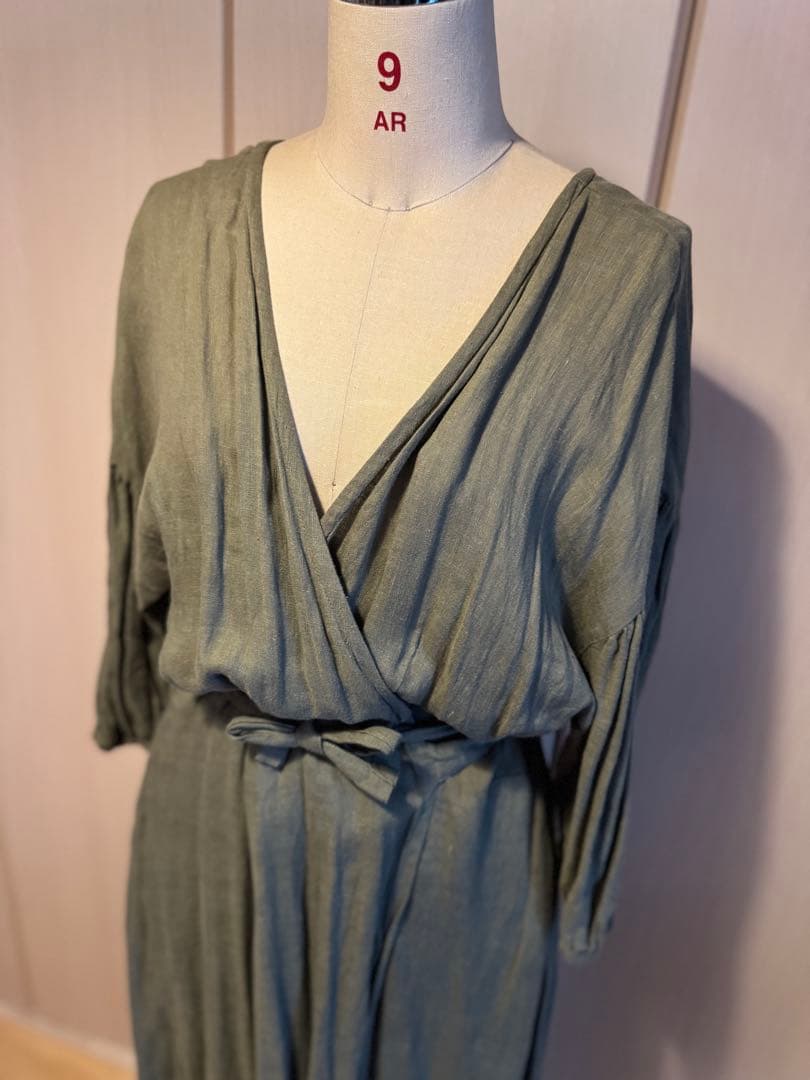 L'Appartement リネンカシュクールマキシワンピース