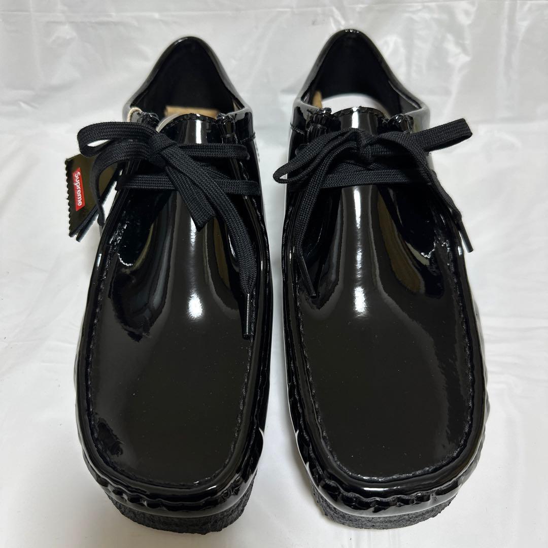 24ss シュプリーム × クラークス パテントレザー ワラビー :US10.5