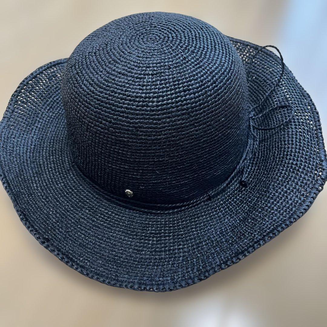 ヘレンカミンスキー　ラフィア帽子　ブラック