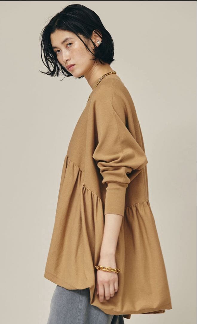 ✨極美品✨Curensology テンセルポリエステルギャザープルオーバー