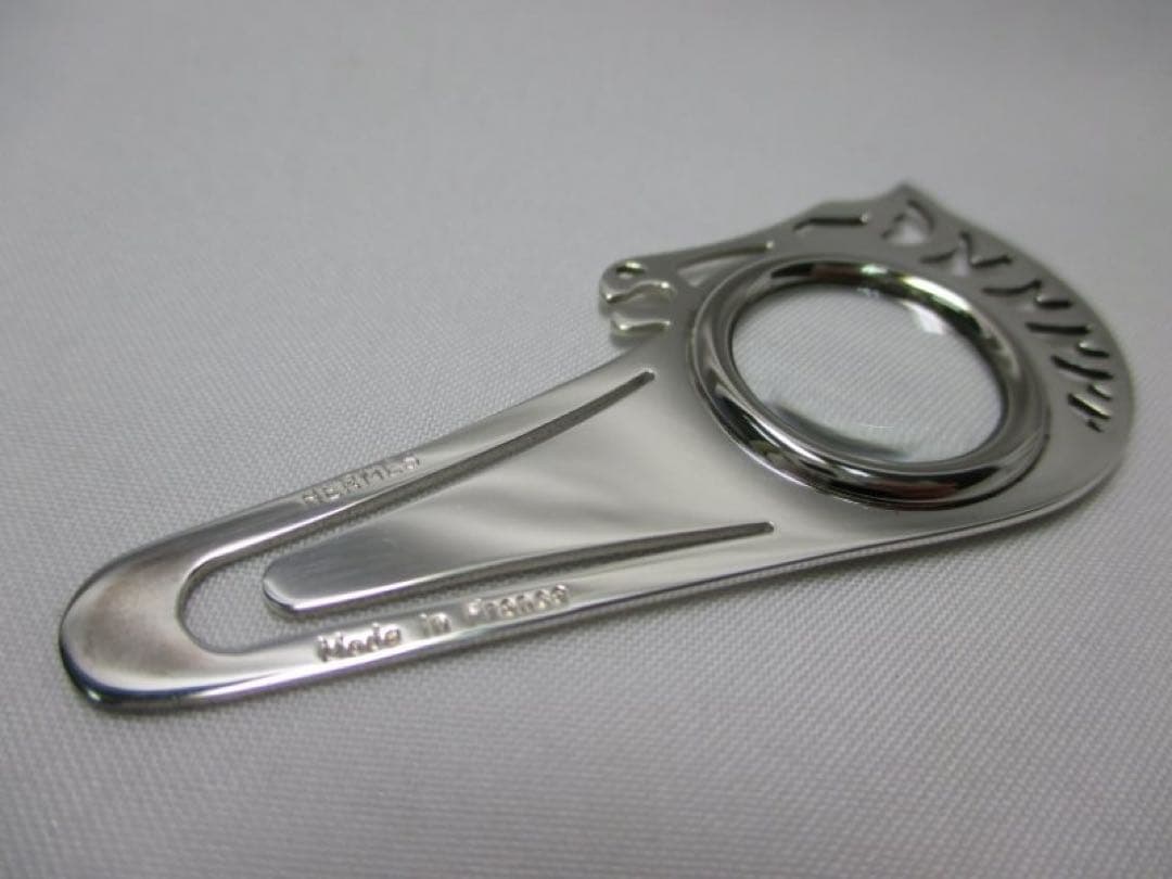 新品 未使用品 エルメス マネークリップ ルーペ付きブックマーカー しおり
