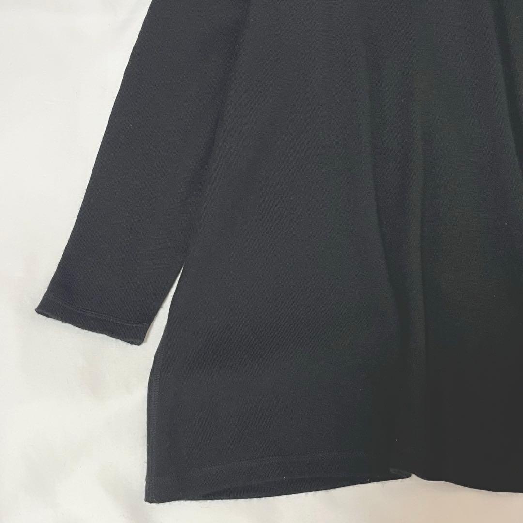 ヨーガンレール モックネック ウール チュニックワンピース 黒