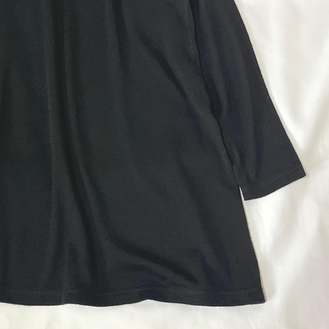 ヨーガンレール モックネック ウール チュニックワンピース 黒