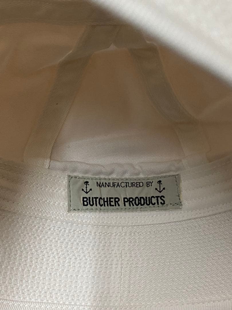新品 Butcher products セーラーハット アットラスト 白