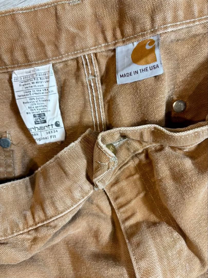 127 Carhartt B01 ダブルニー ダックパンツ USA製 W34