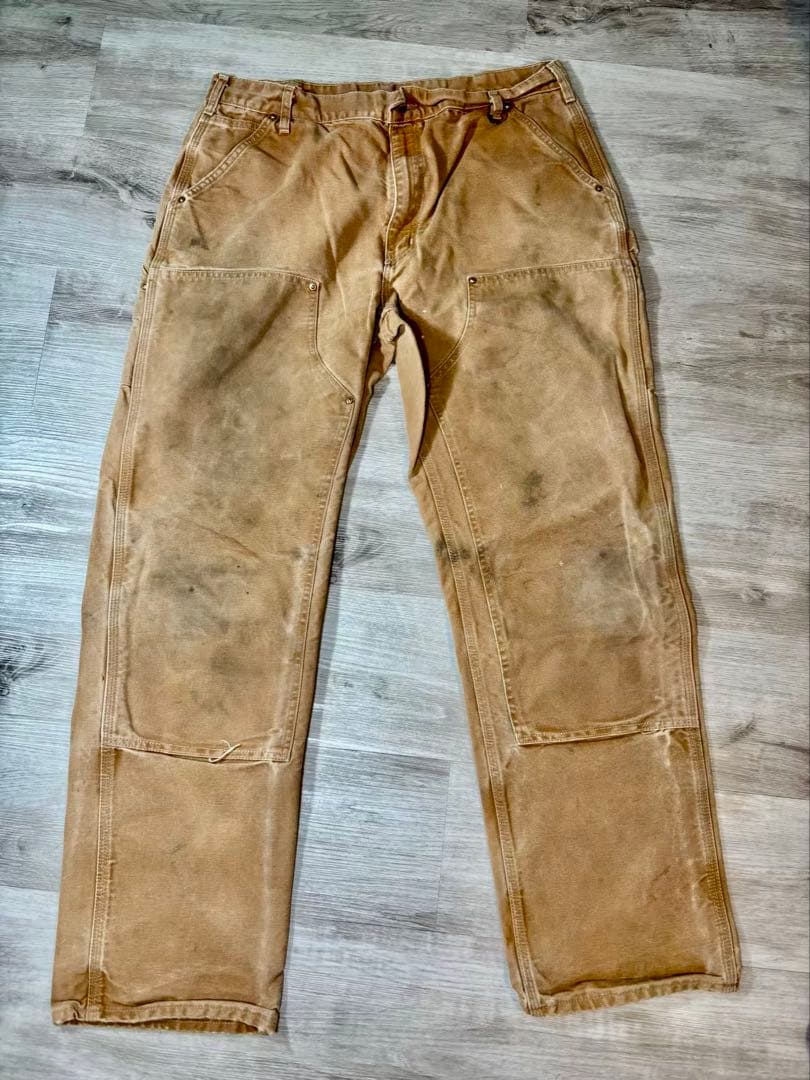 127 Carhartt B01 ダブルニー ダックパンツ USA製 W34