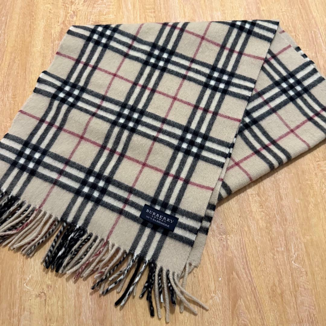 BURBERRY LONDON カシミヤ 100% ノバチェック マフラー