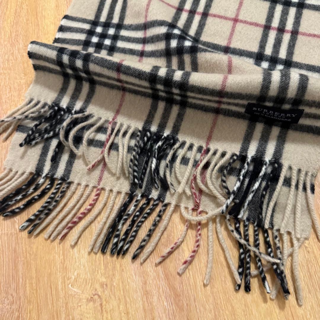 BURBERRY LONDON カシミヤ 100% ノバチェック マフラー