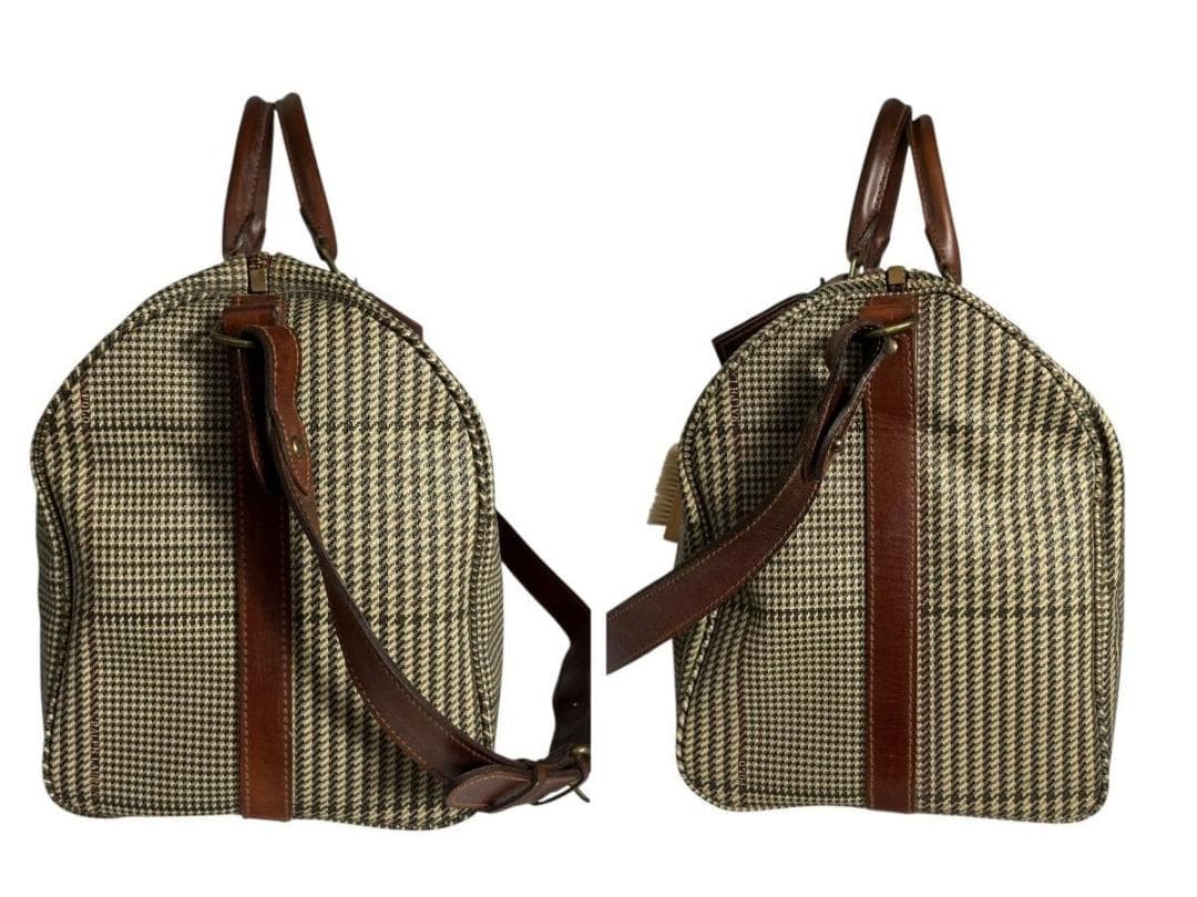 希少 Polo Ralph Lauren ボストンバッグ 千鳥柄 2way