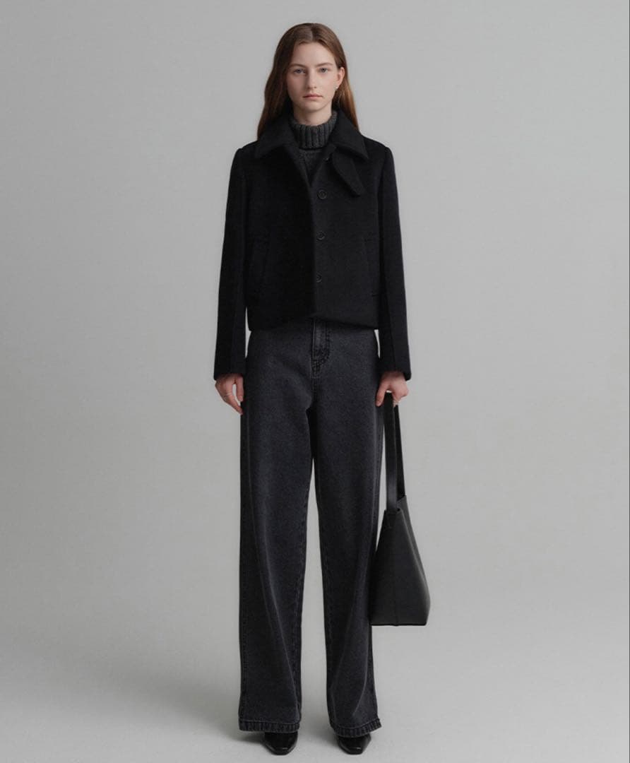 完売 新品 韓国 LOOKAST ウール カシミア ショート ジャケット コート