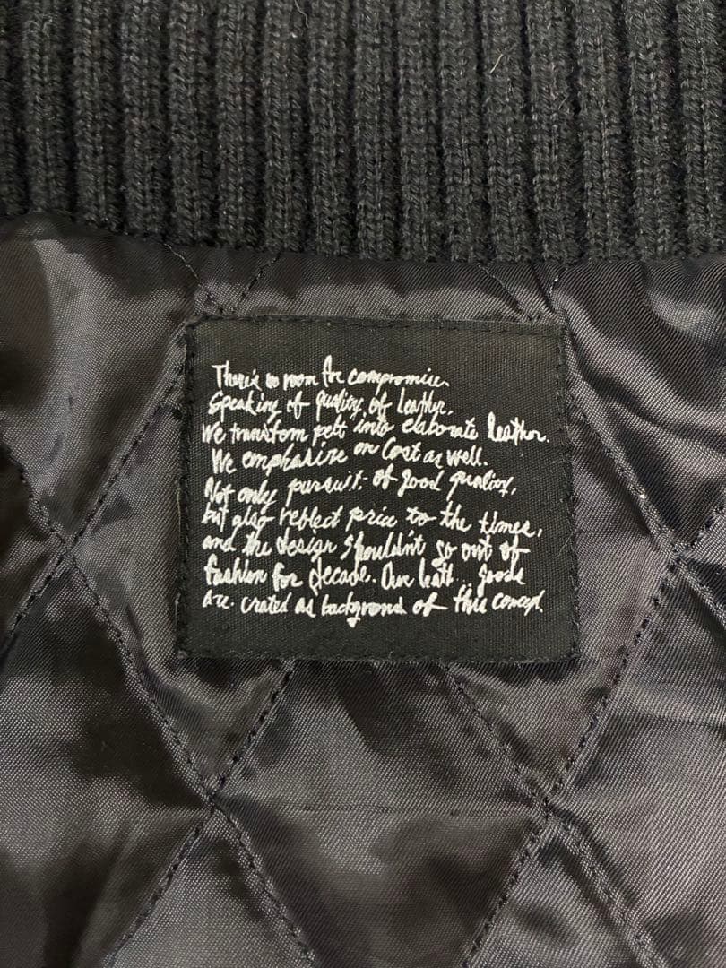 nano・universe ナノ・ユニバース スタジャン レザー ジャケット M