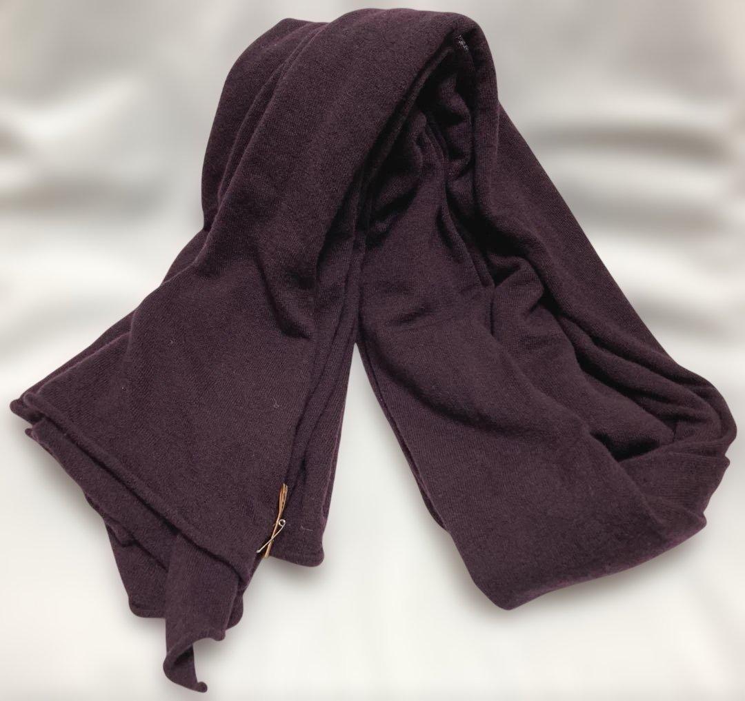 n100 エヌワンハンドレッド　大判ストール　マフラー　紫　YK0710