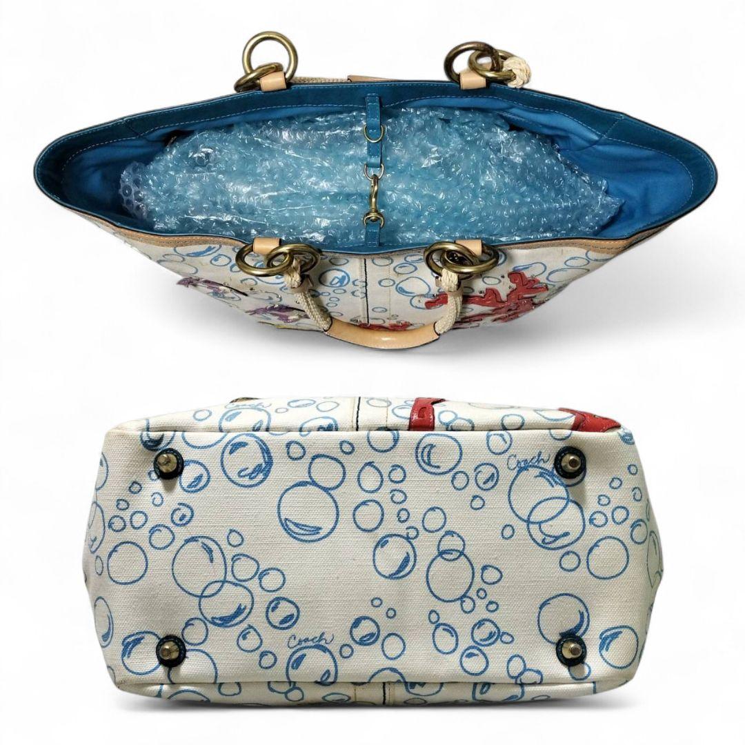 【限定品】 希少 COACH トートバッグ アプリック 海モチーフ Y2K 海
