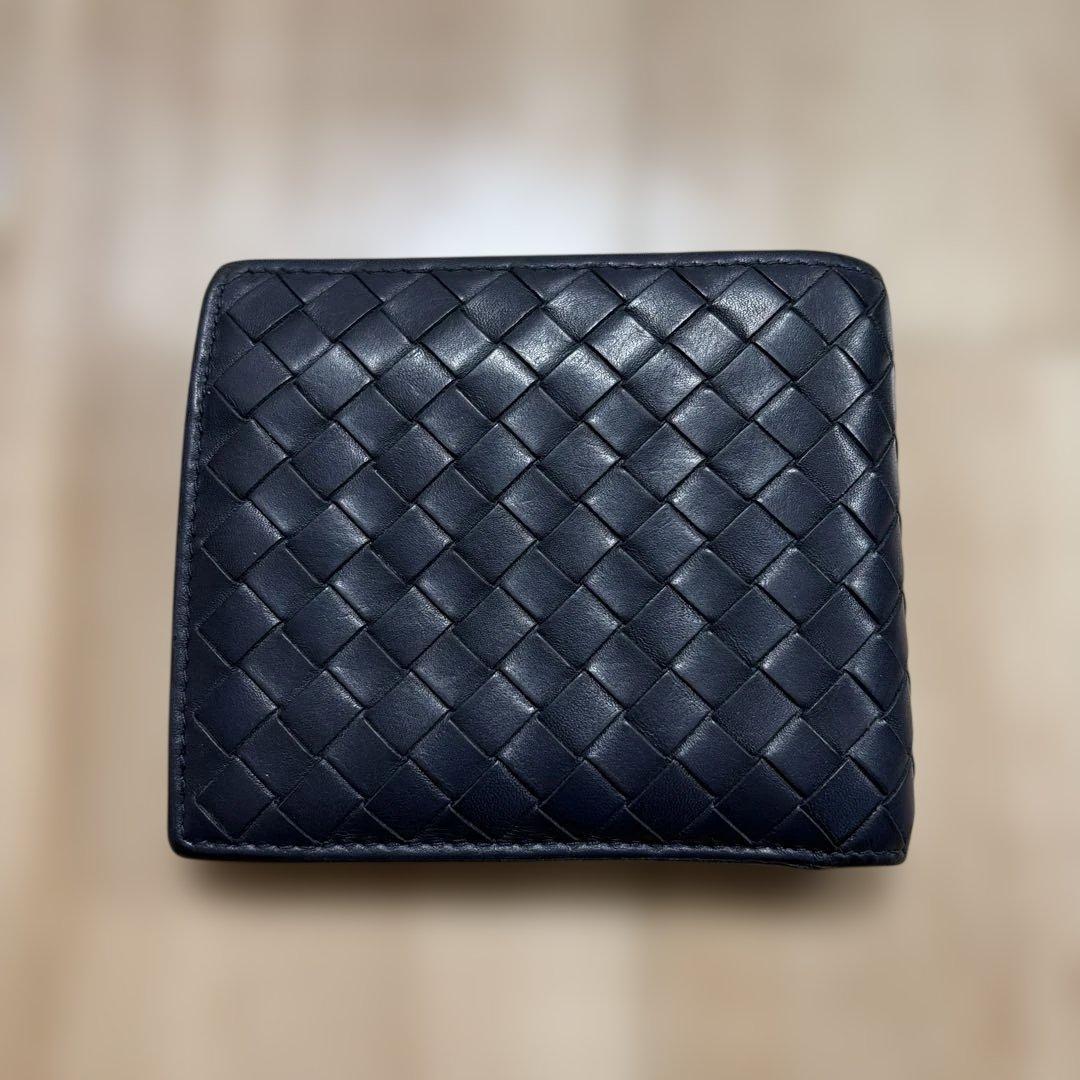 Bottega Veneta 二つ折り財布 ネイビー