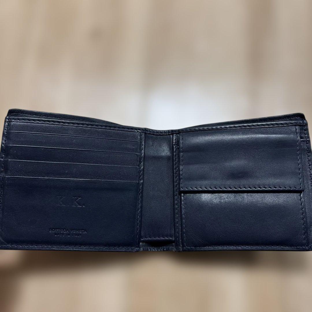 Bottega Veneta 二つ折り財布 ネイビー