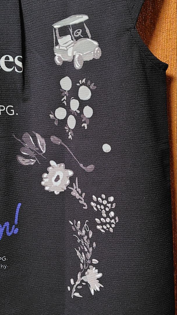 パーリーゲイツ　レディース水彩風 プリント 半袖ポロシャツ　サイズ2