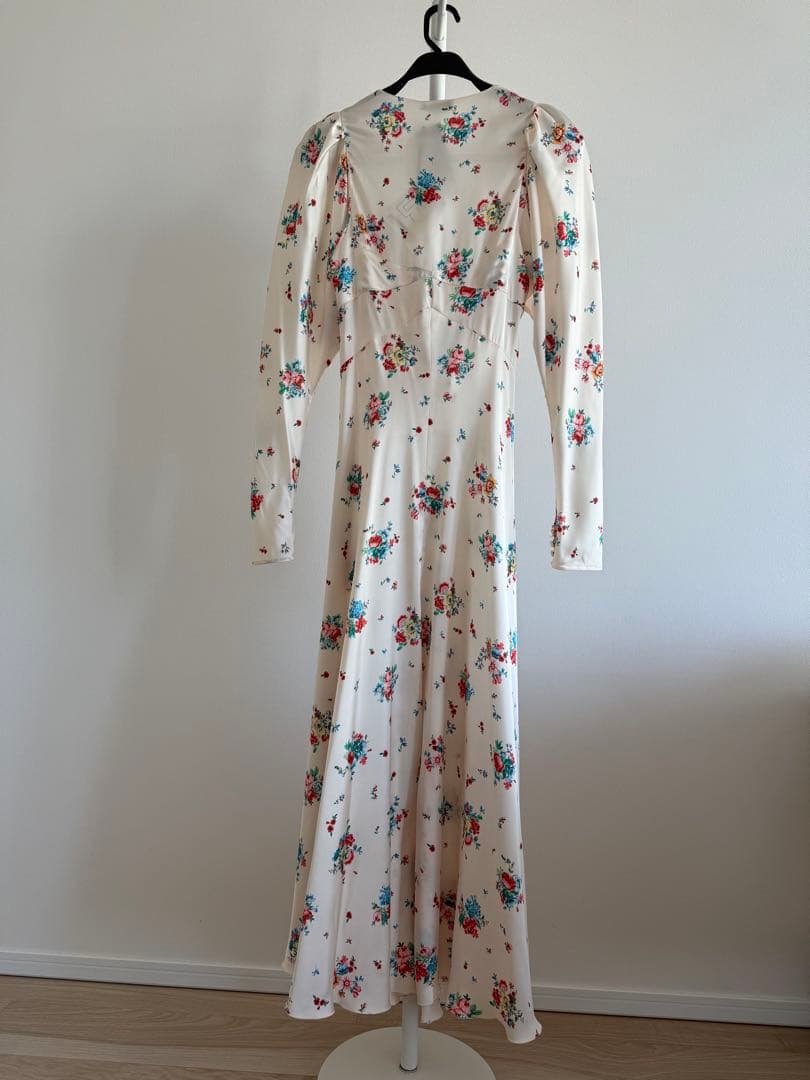 【a】Paco Rabanne フラワーロングドレス