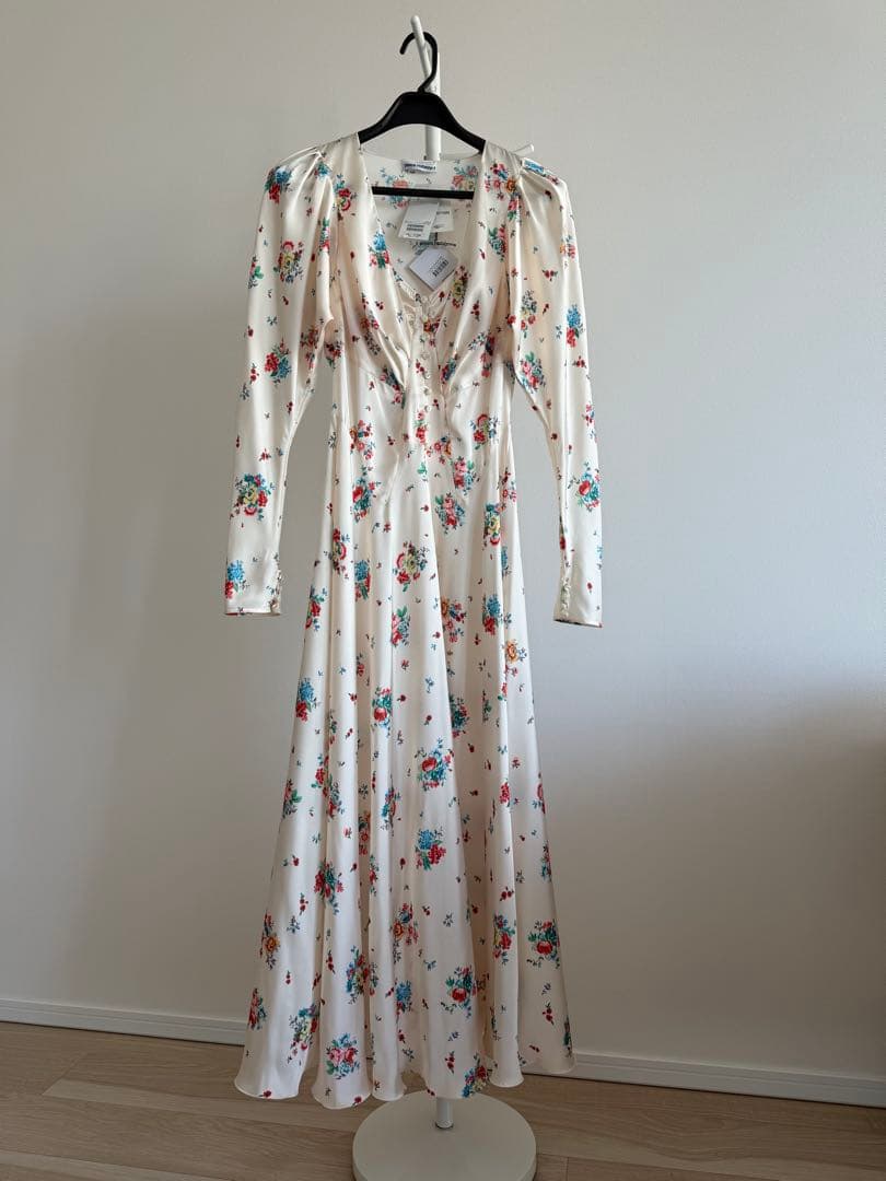 【a】Paco Rabanne フラワーロングドレス