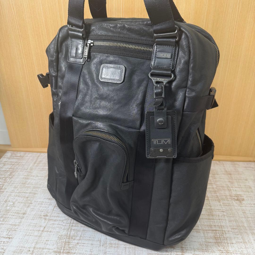 【希少】TUMI アルファブラボー レザーバックパック92380DH2 リュック
