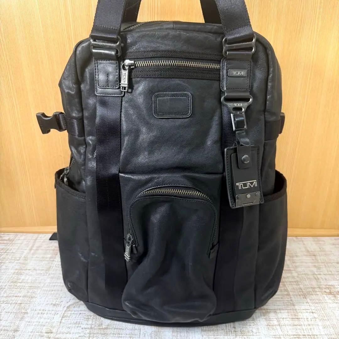 【希少】TUMI アルファブラボー レザーバックパック92380DH2 リュック