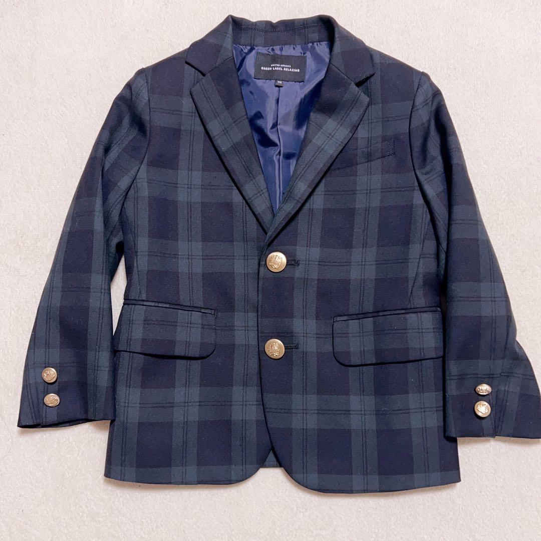グリーンレーベルリラクシング　フォーマルセット　115cm チェック　スーツ