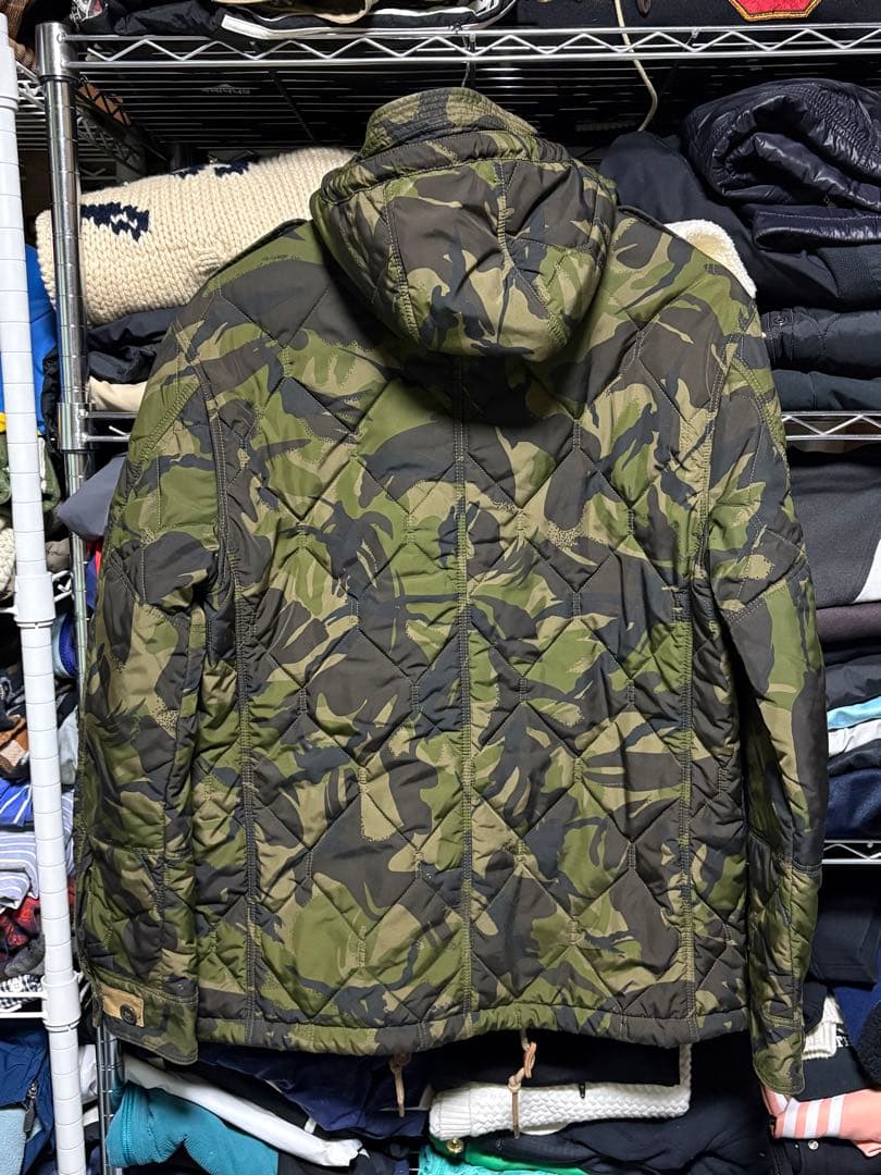 美品 ポロラルフローレン ミリタリー サンプリングジャケット 中綿 斜めポケット