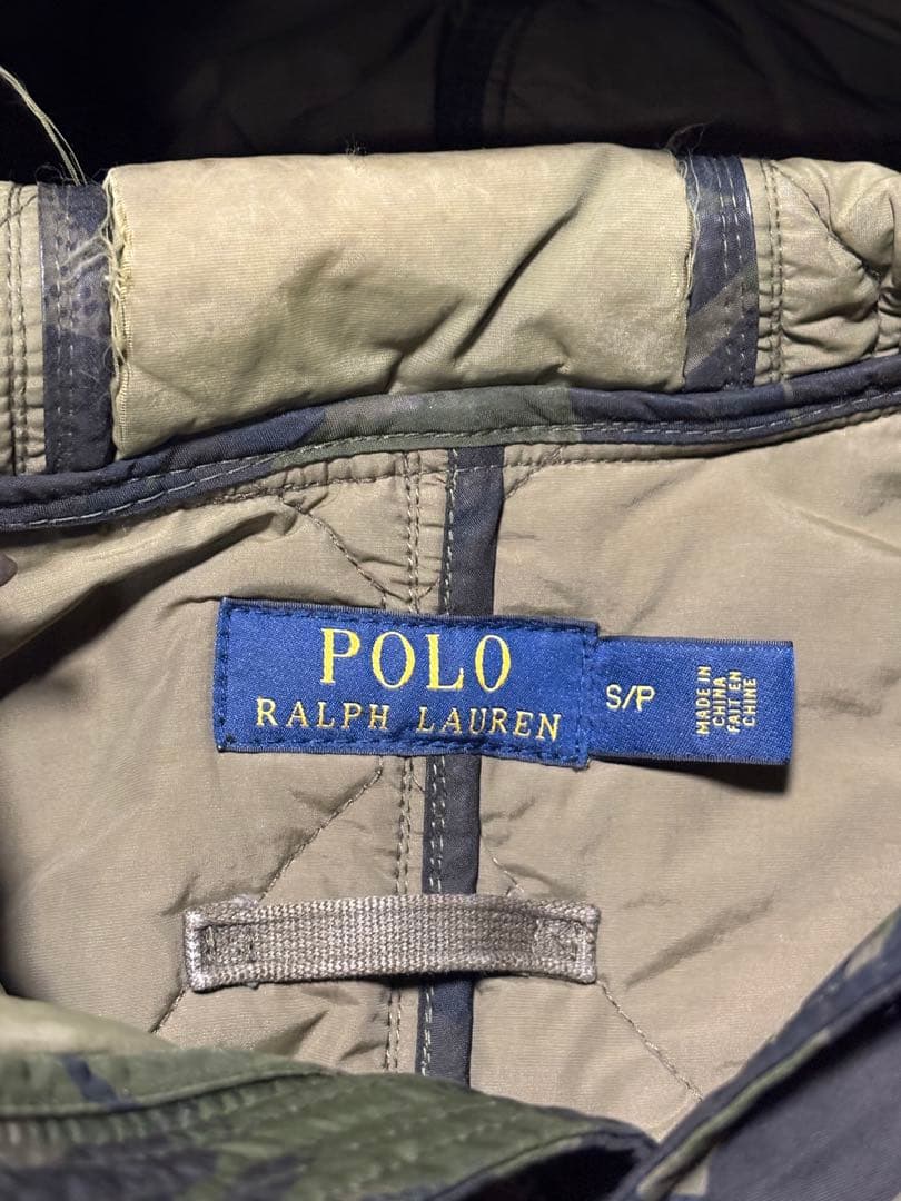 美品 ポロラルフローレン ミリタリー サンプリングジャケット 中綿 斜めポケット