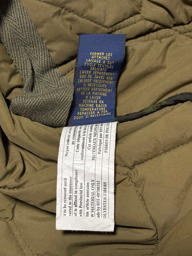 美品 ポロラルフローレン ミリタリー サンプリングジャケット 中綿 斜めポケット