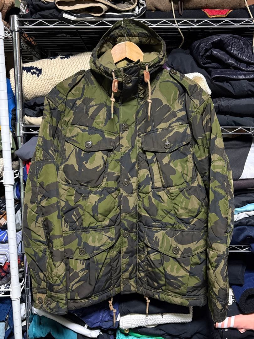 美品 ポロラルフローレン ミリタリー サンプリングジャケット 中綿 斜めポケット