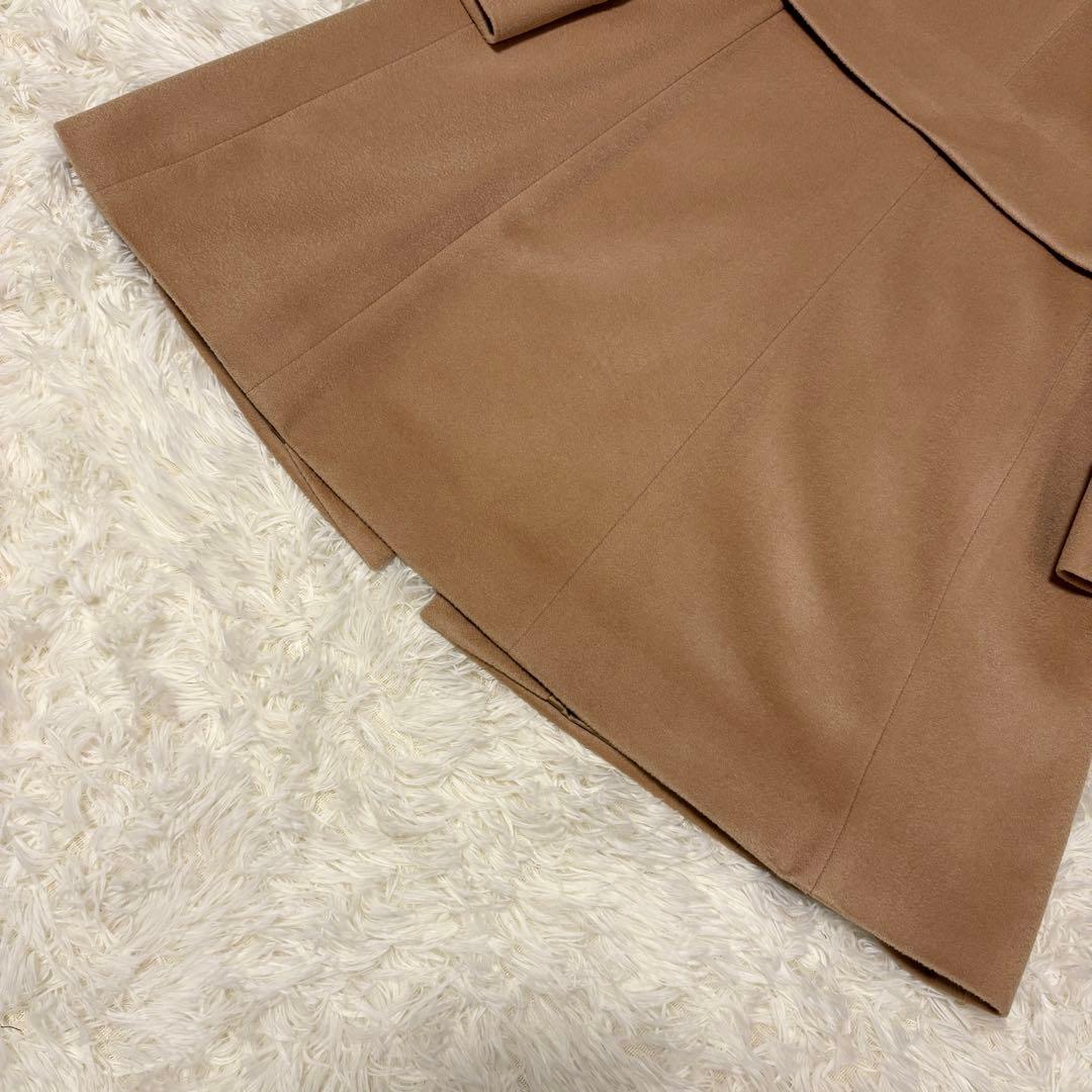 【極美品✨カシミヤ100%】INED バックベルト付 ロングデザインコート 9号
