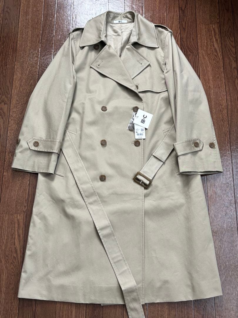 新品タグ付き UNIQLO トレンチコート ベージュ XL