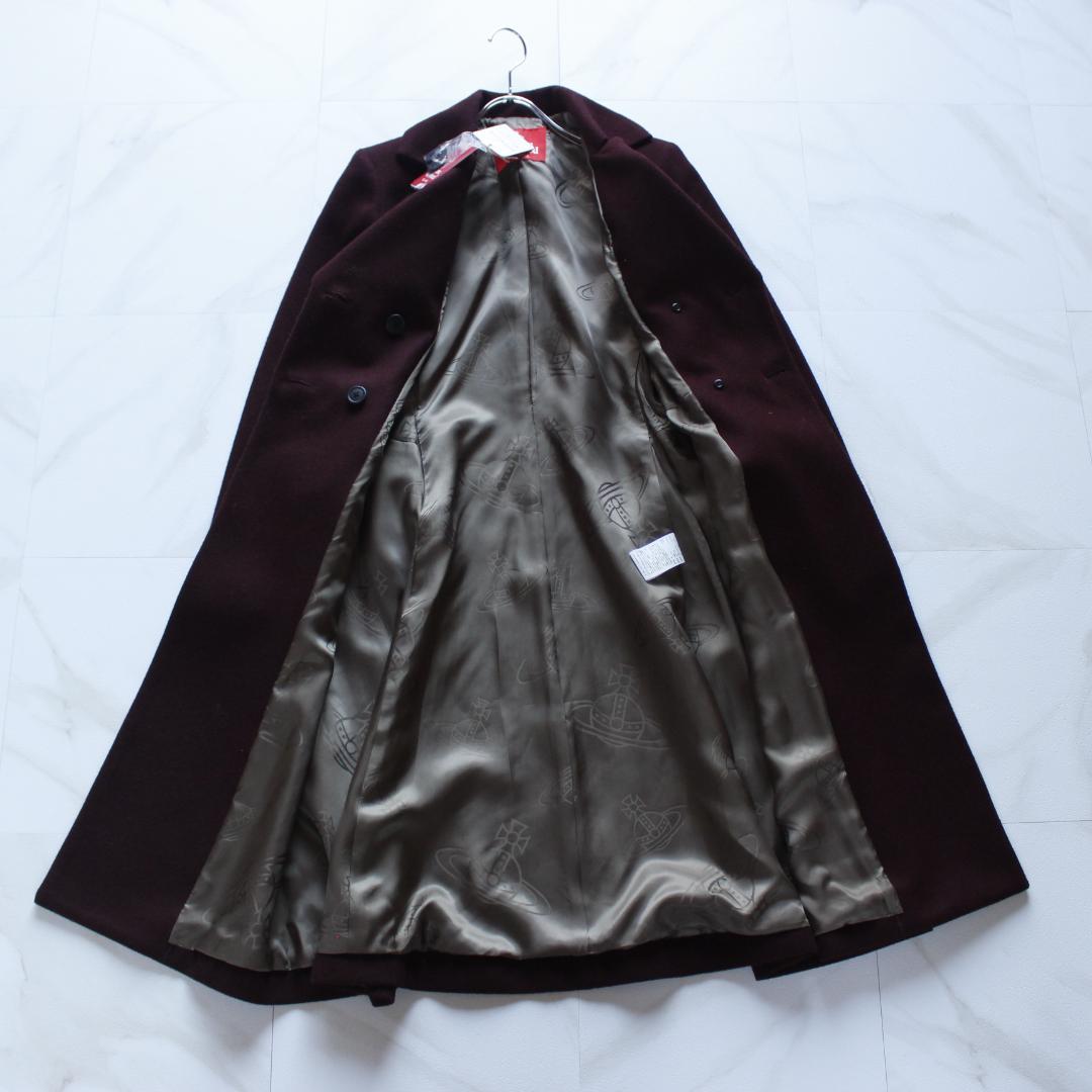 【新品タグ付き】ヴィヴィアンウエストウッド ラブ襟コート M バーガンディ