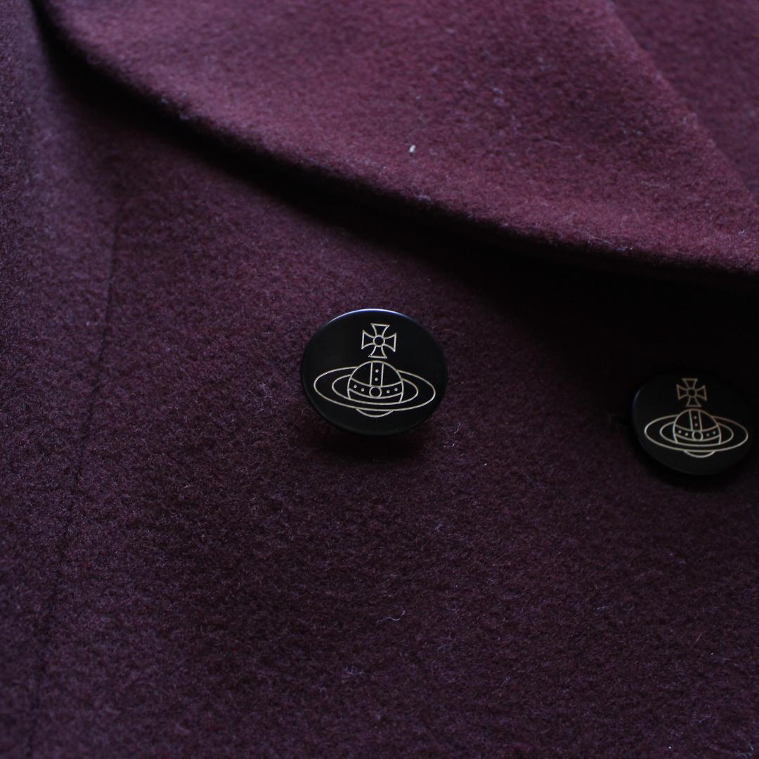 【新品タグ付き】ヴィヴィアンウエストウッド ラブ襟コート M バーガンディ