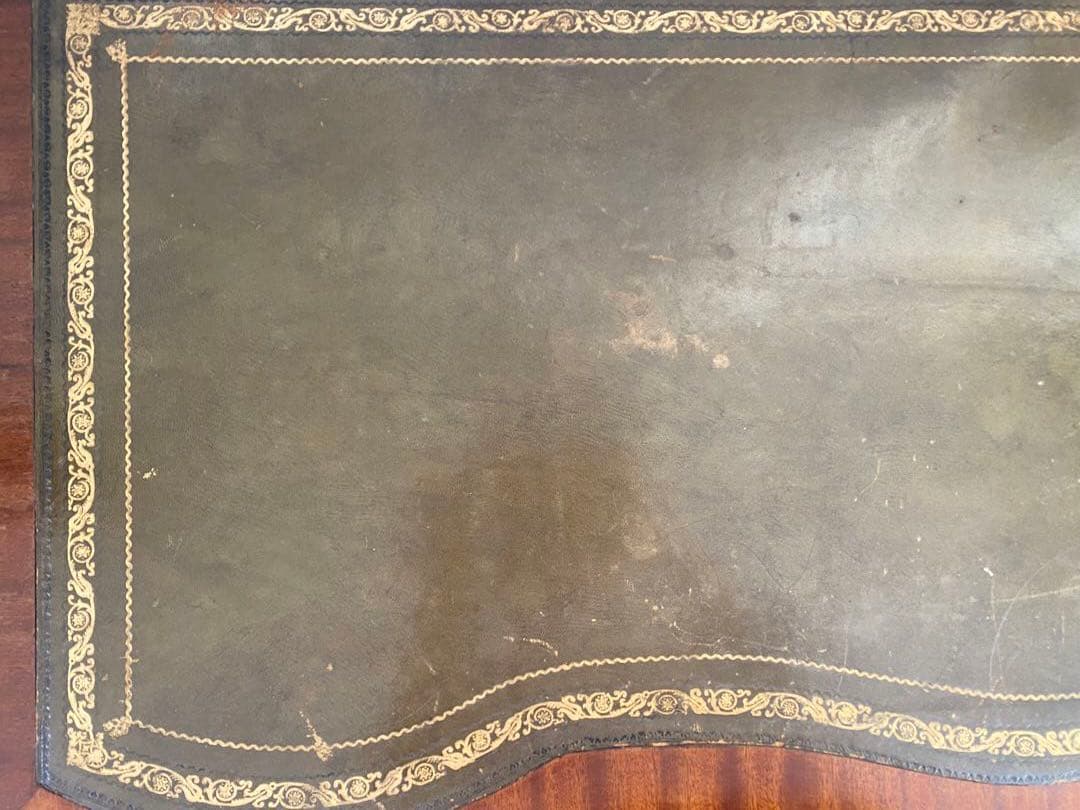 木製ブラウン文机 引き出し付き