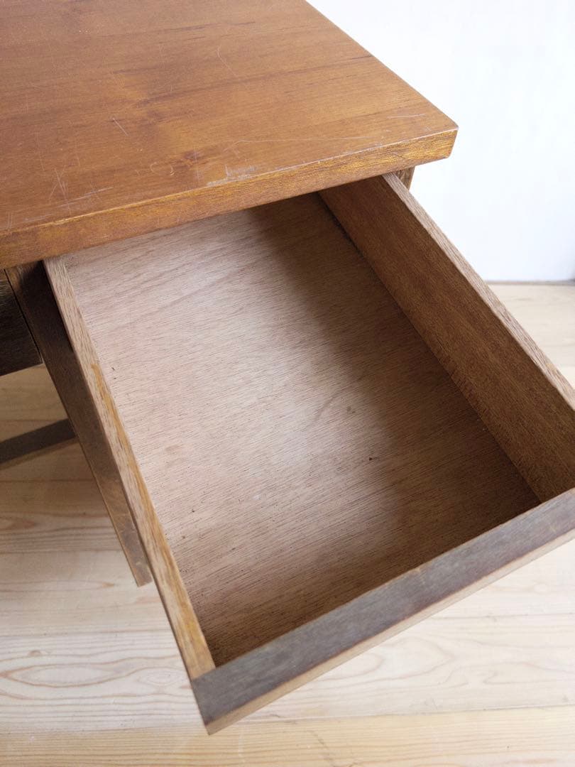 木製デスク　机　作業机　古道具　古家具　ビンテージ　アンティーク　レトロ