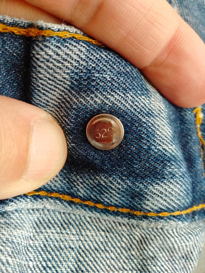 ビンテージ70年代LEVIS70505-0217布ケアタグ付きデニムGジャン44