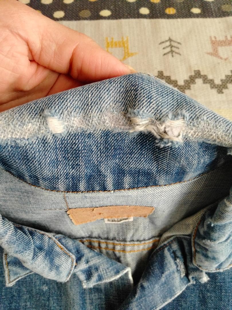 ビンテージ70年代LEVIS70505-0217布ケアタグ付きデニムGジャン44