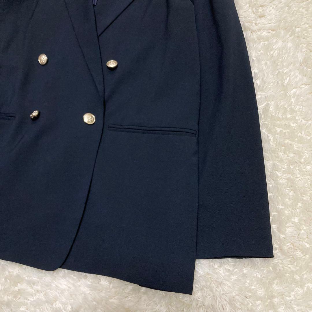 リヴドロワ ストレッチツイルテーラードジャケット ネイビー