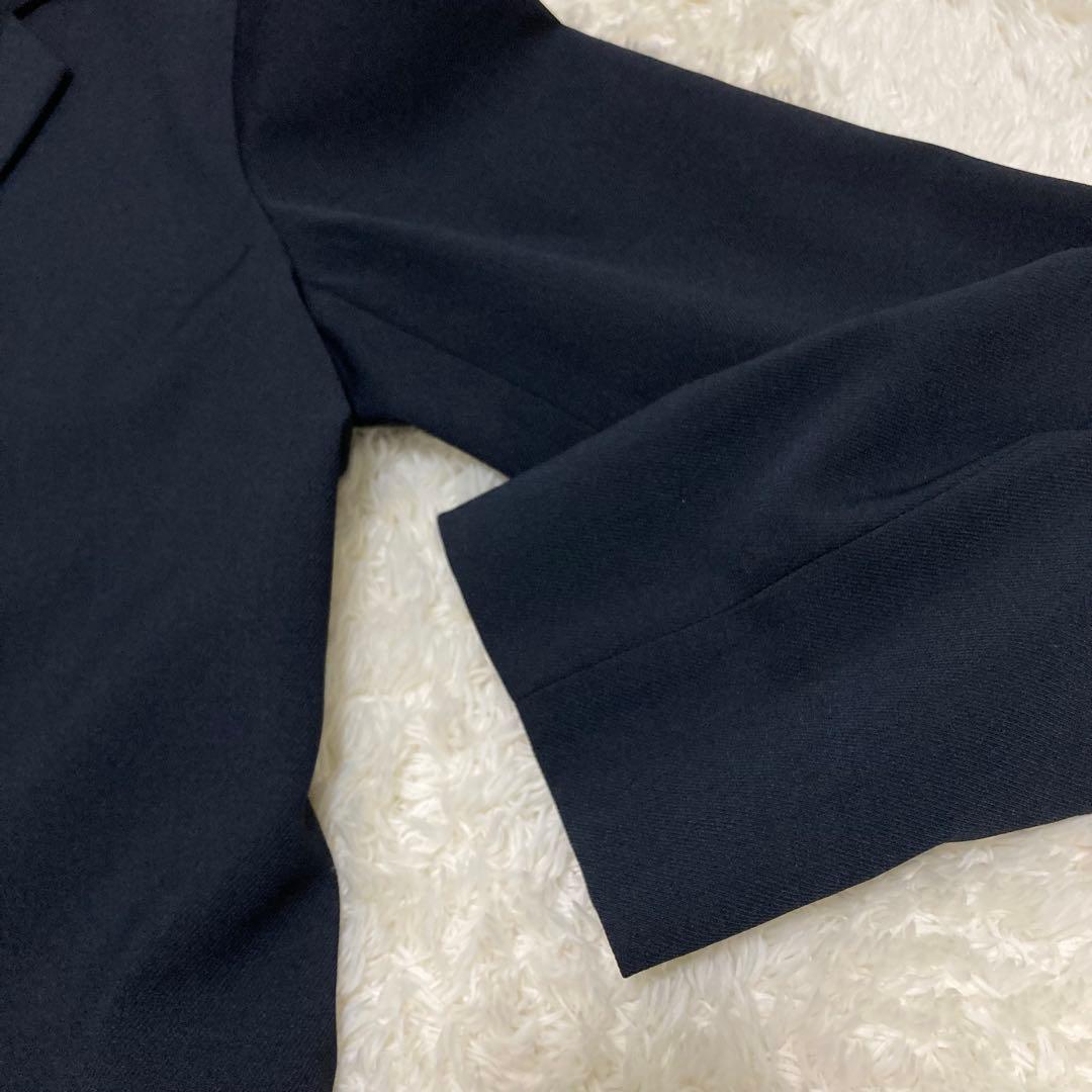 リヴドロワ ストレッチツイルテーラードジャケット ネイビー