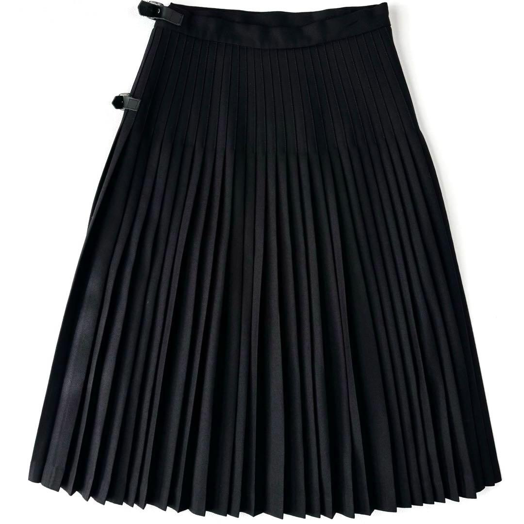 オニールオブダブリン ウールキルトスカート ブラック GB8