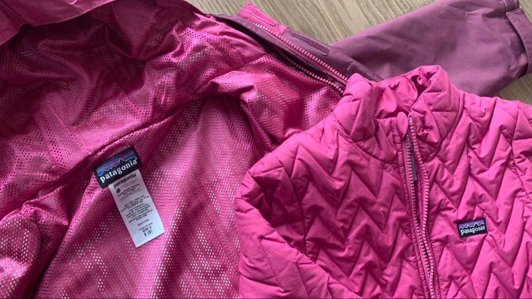 パタゴニア　patagonia スキーウェア　スキー　キッズS ピンク　パープル