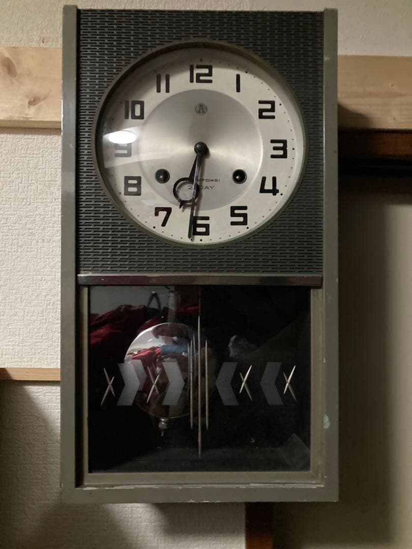 希少 アンティーク愛知時計電機21日巻 柱時計 chingchang