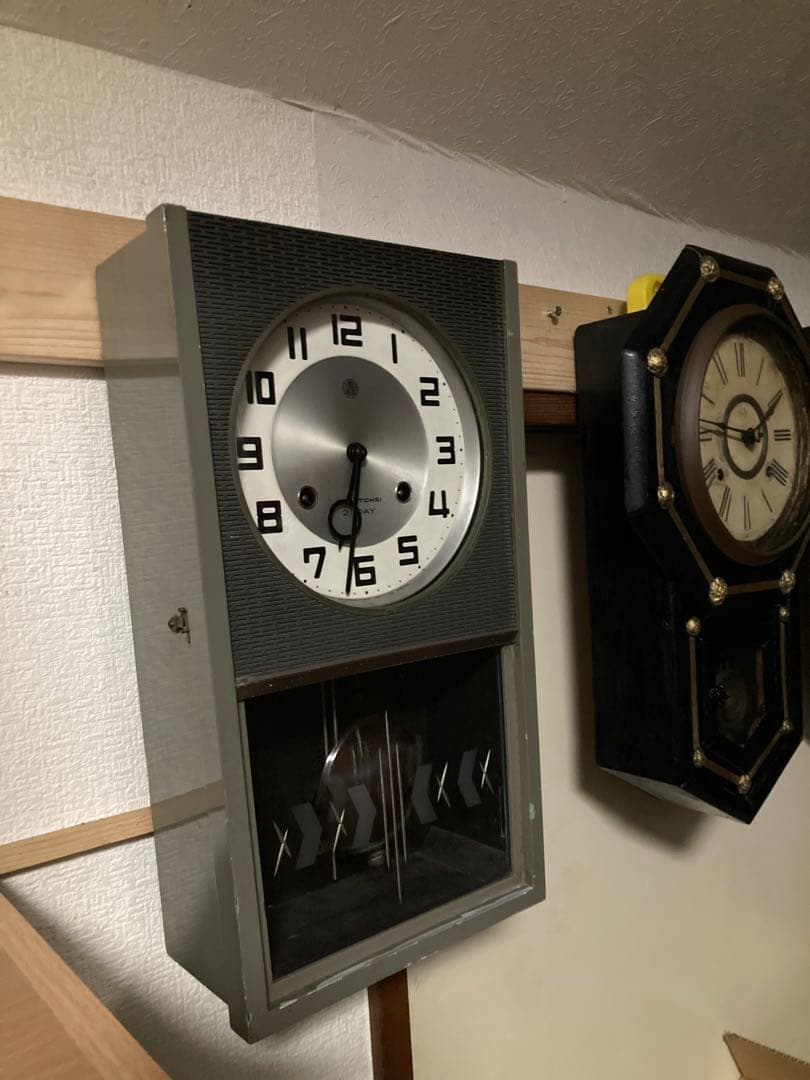 希少 アンティーク愛知時計電機21日巻 柱時計 chingchang