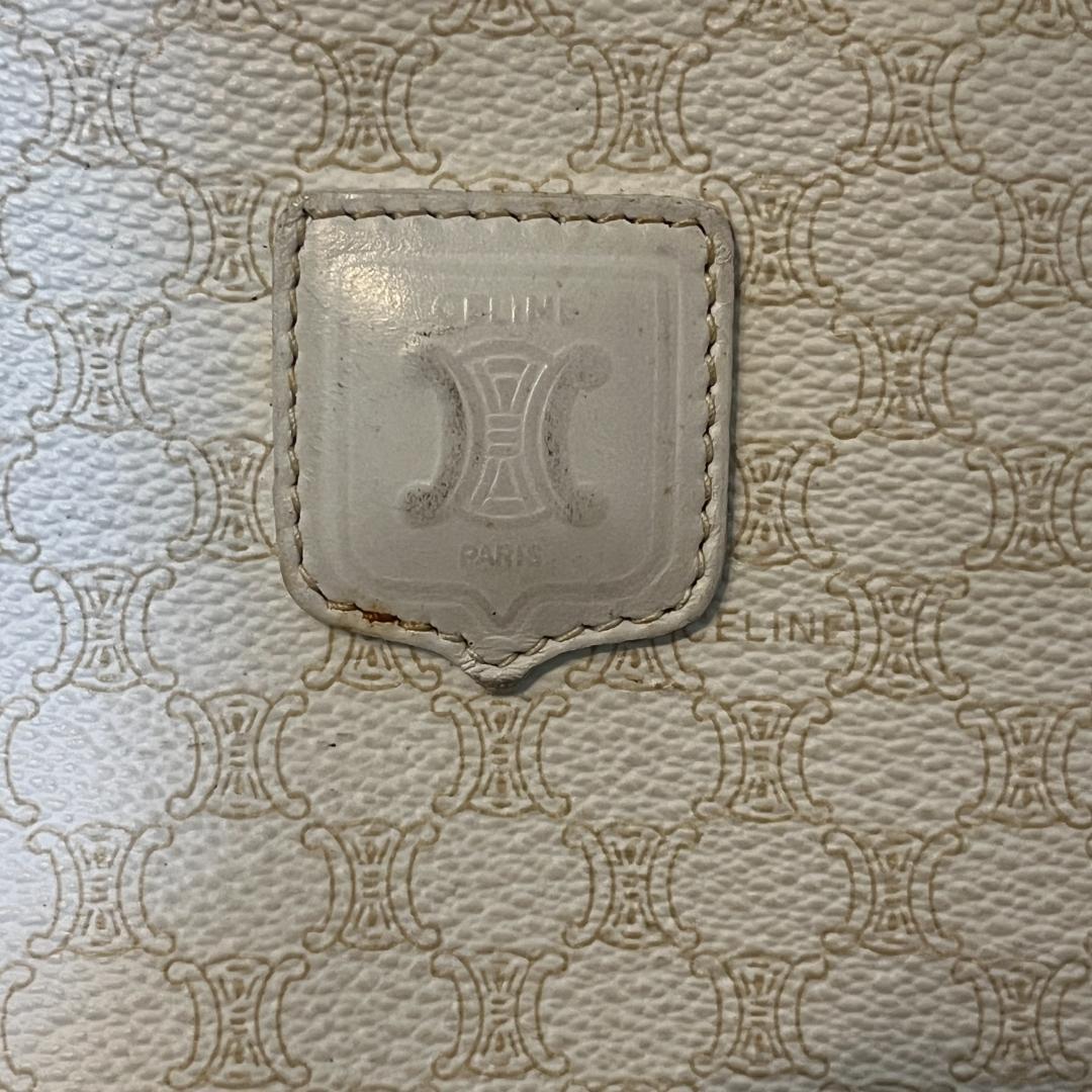 CELINE セリーヌ クラッチバッグ セカンドバッグ マカダム ホワイト 白